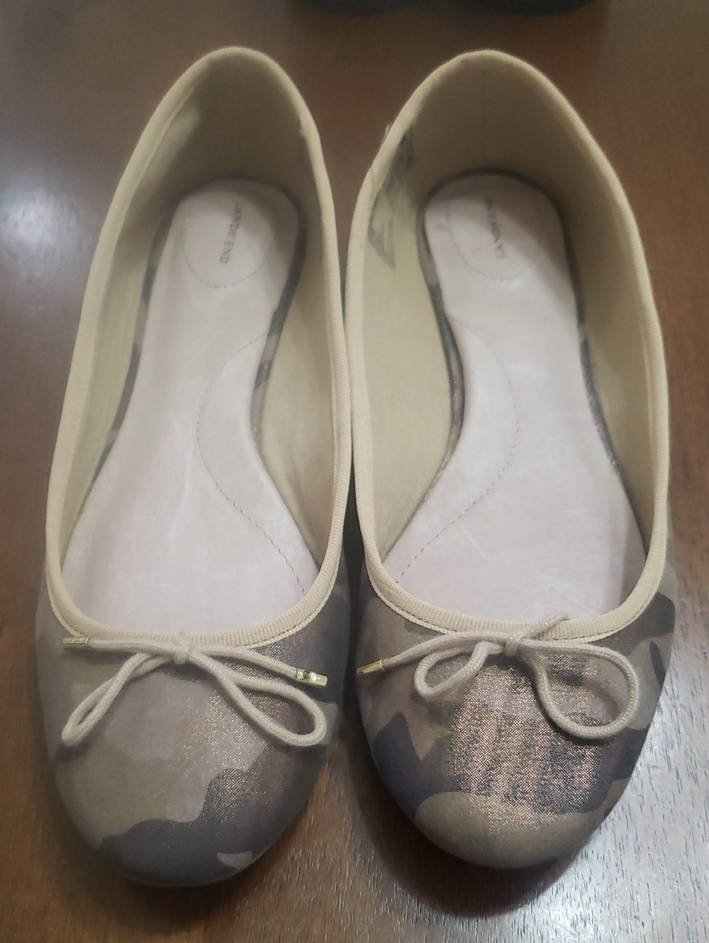 Land's End Camo Ballet Flats 8